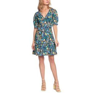Donna Morgan Women's Printed Twist-Front Dress